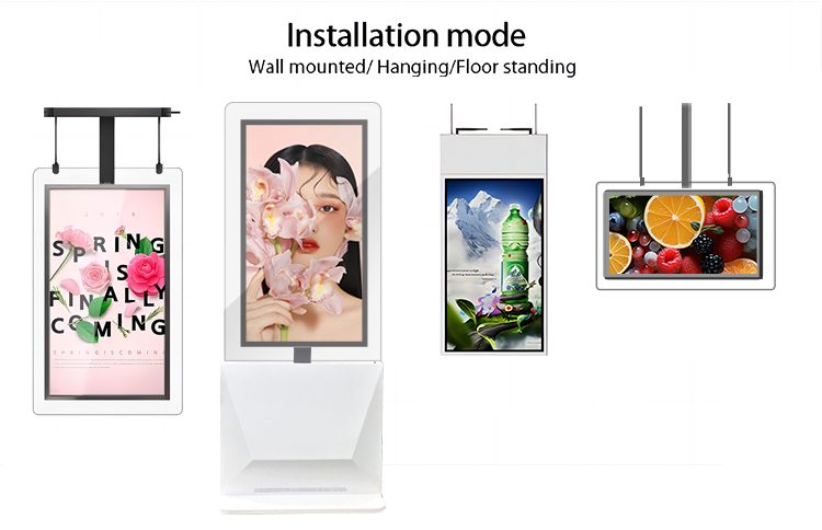 VETO Ultra Thin Hanging Double-sided Digital Signage 45 43 55 49 Inch High Brightness LCD Advertising Screen