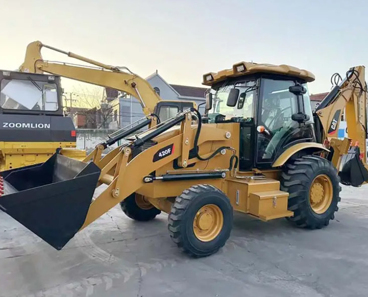 Second Hand Wheel Cat 420F Loader Excavator Digger Cat Backhoe Loader Used