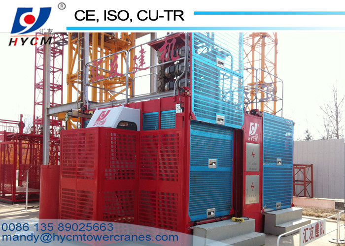 1ton Single Cage Construction Hoist with 3 Phase Motor for High Building
