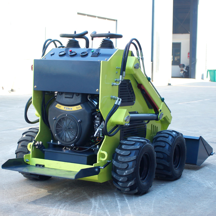Skid Steer Diesel Loader With Bucket and Different Attachments Rated Pressure of 17 Mpa