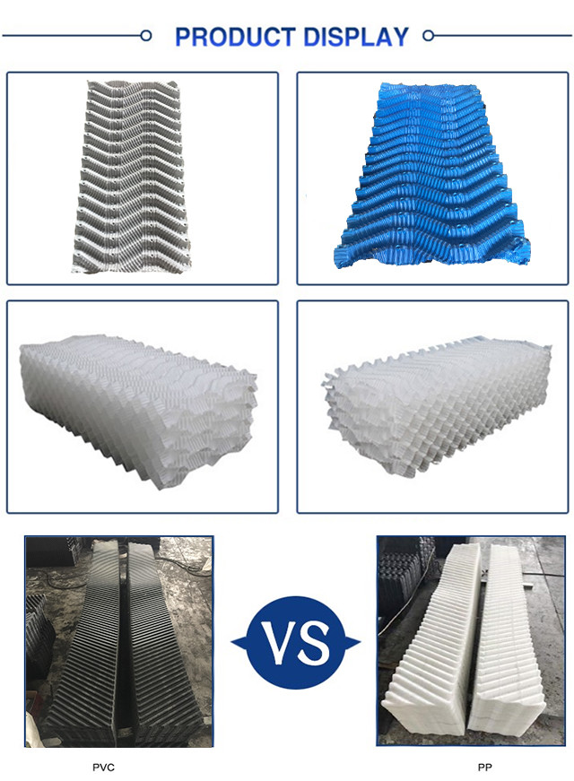500mm S Wave Counter Flow Cooling Tower Fill Material Cooling Tower Fill Pack To Cool Water