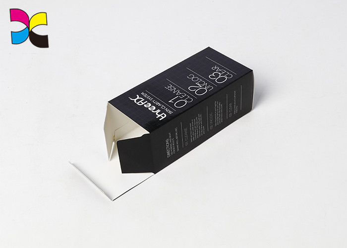 Black Matte Custom Printed Product Boxes , Oil Liquid Bottle Custom Boxes With Logo
