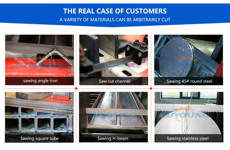 Horizontal Steel Band Saw Industrial Iron Metal Cutting Band Sawing Machine Automatic