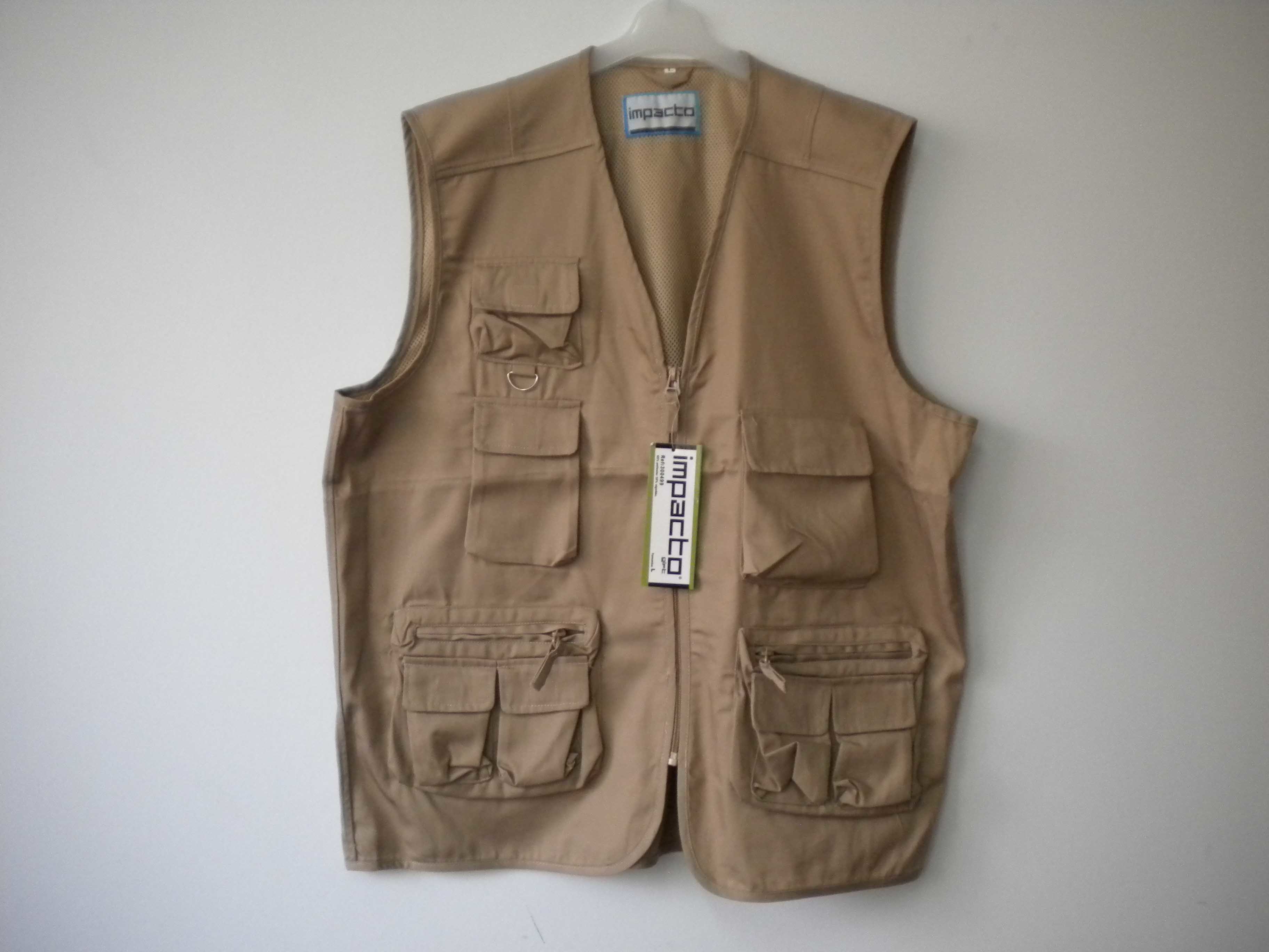 vest, mens vest in T/C 65/35 fabric, fishing vest, casual vest