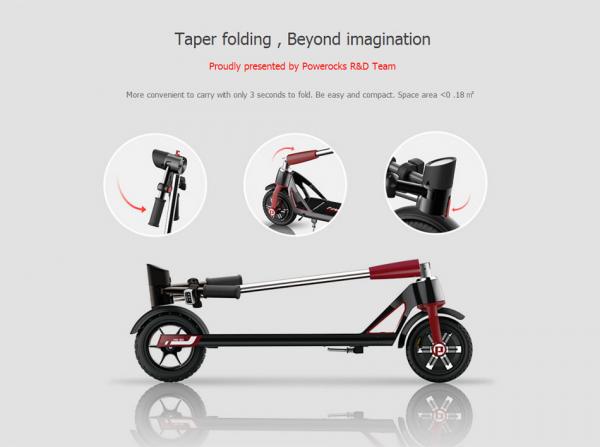 8 Inch Foldable Mini Electric Scooter , Small Fold Up Electric Scooter 24V 350W