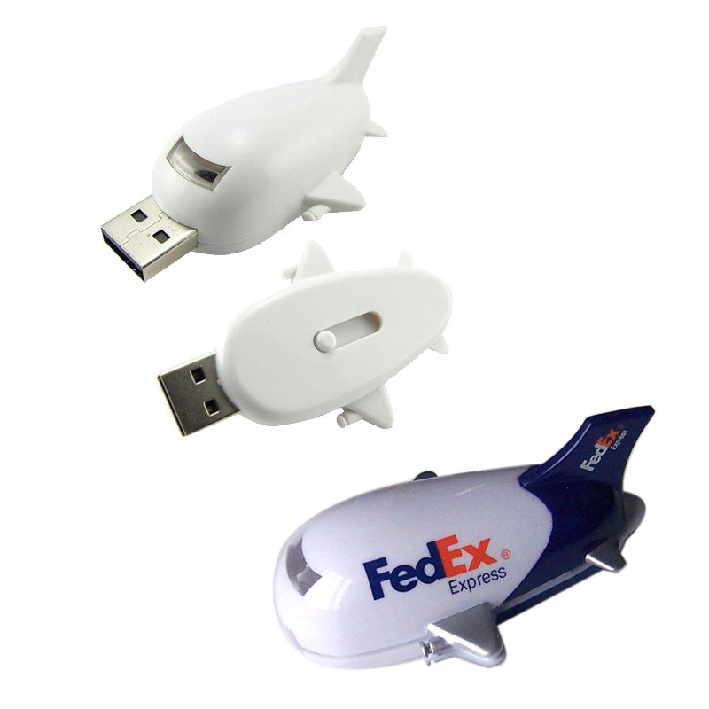 Promotional Plane shape USB drives small Plastic logo customized