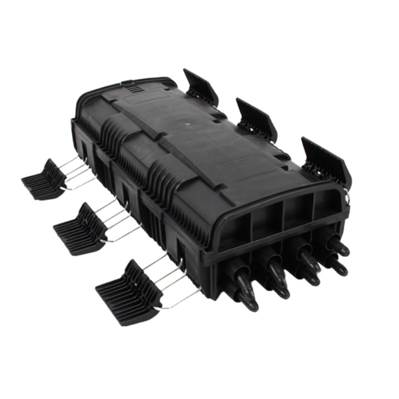 Optical FTTH IP66 Splice Closure Fiber Optic Connector Box Horizontal Type 24-288 Ports