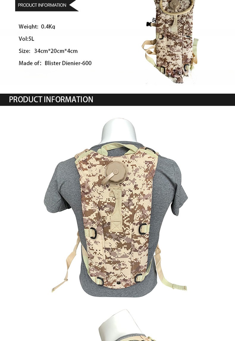 Smart Interior Zipper Pocket Mountaineering Water Bag Backpack for Unisex Outdoor