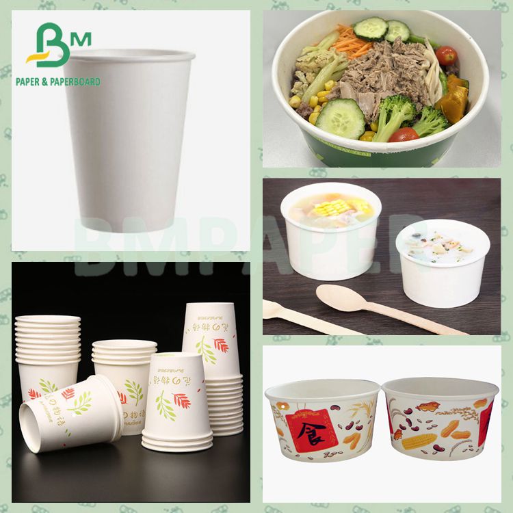 180gsm + 18gsm Single Side PE Coated White Cup Paper Bowls Paper