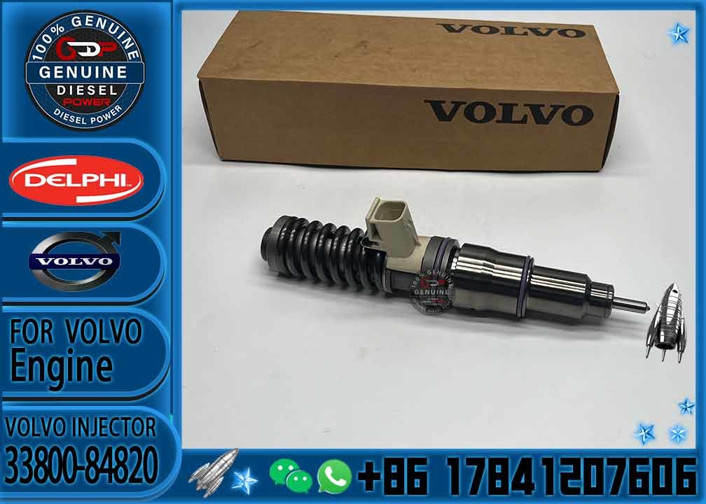 Diesel Injector 33800 84820, 33800-84820, 3380084820, 21306407 BEBE4D19002 for Hyundai D6CC engine