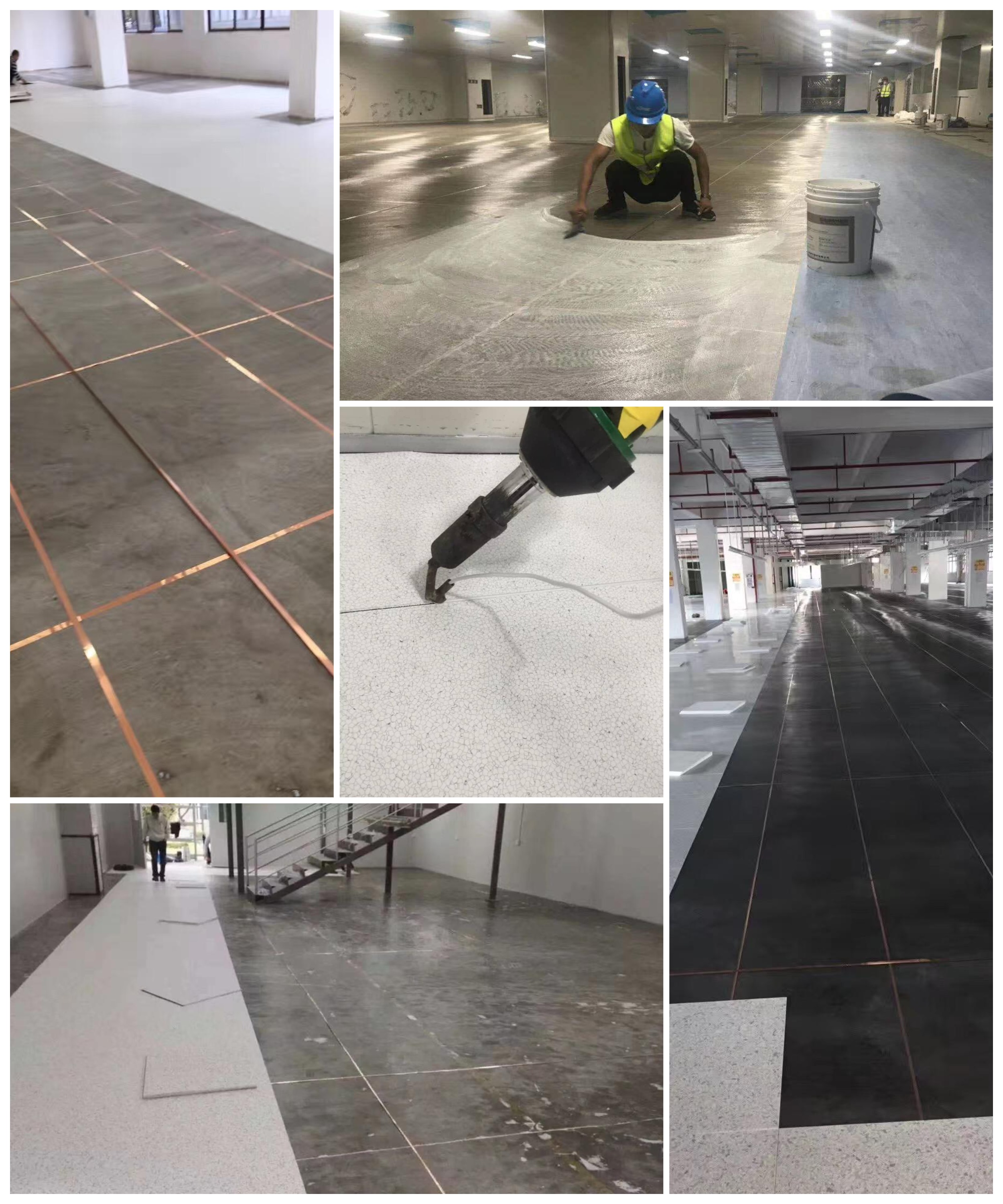 CE SGS 3mm Relle Flooring PVC Surface ESD Conductive Vinyl Tile