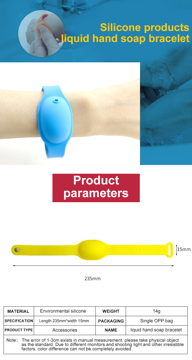 NEW Top Selling Silicone Hand Wristband Automatic Sanitizer Dispenser Bracelet