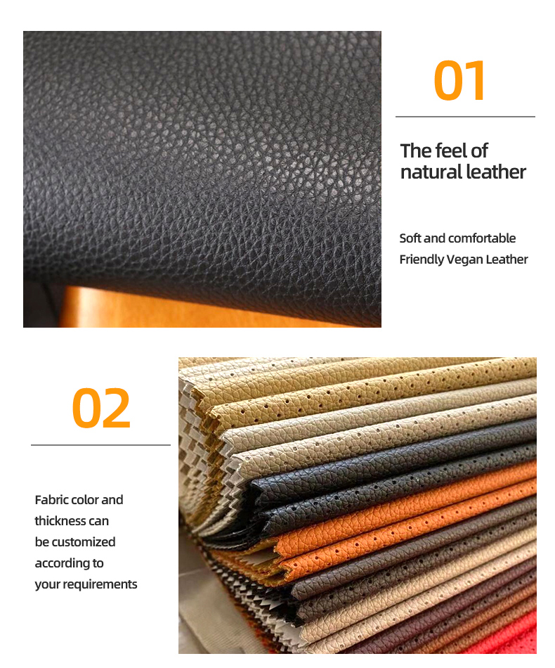 Premium-Grade Ultra-Soft Semi-PU Flocked and Bonded Upholstery Leather Embossed Pattern Stretchable for Sofa Bag Furniture