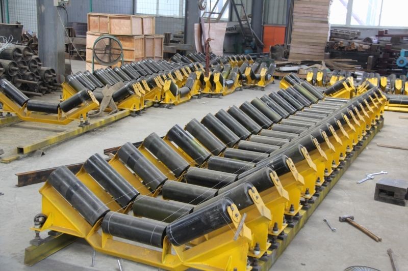Steel Flat Return Carrier Impact Iso Belt Conveyor Roller Naked Painting