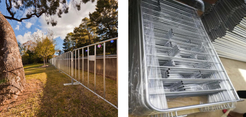OHSAS 1500mm Portable Crowd Control Barriers Galvanised Pedestrian Barriers