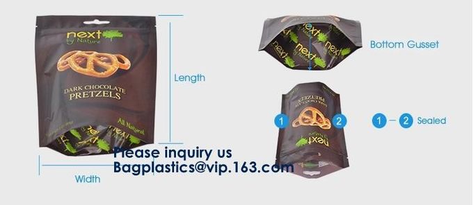 Custom Printing Shiny Laser Holographic Foil Pouch Bag,Zip lockk Zipper Stand Up Pouch Bags, Mylar Food Aluminum Foil Bag
