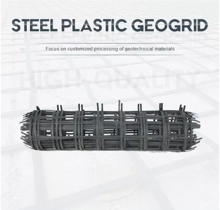 High Tenslie Strength Biaxial Welding Steel Plastic Composite Earthwork Geogrid for Soil Stabilization, Anti-Erosion Feature