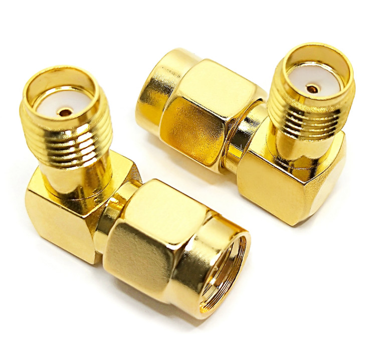 Elbow RF SMA Type Male To Female Connector For Network Booster