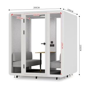 Customizable Soundproof Booth with High Soundproofing Level and Modern Design