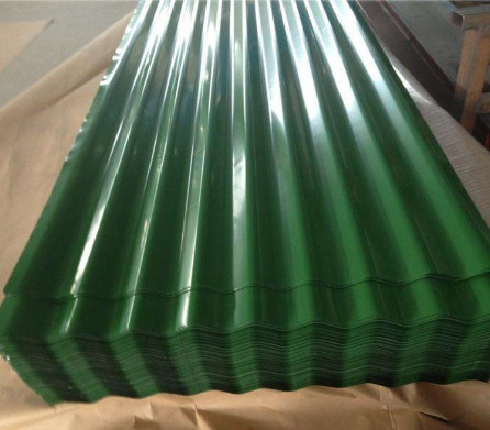 RMP PPGL Green Galvalume Painted Corrugated Metal Roofing sheets Dx51D 0.35mm