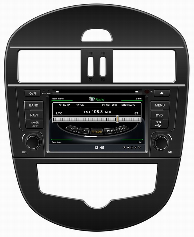 Ouchuangbo S100 Car Navigation GPS Video for Nissan Tiida 2012 with Bluetooth DVD Radio SP Rearview