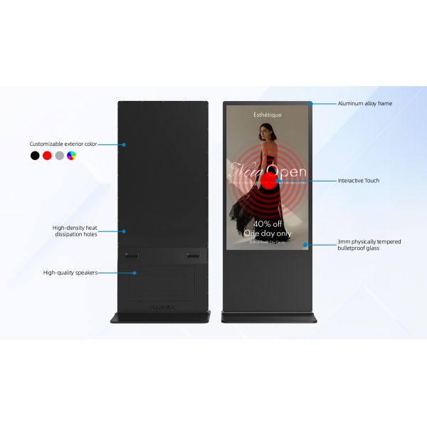 IR Touch Floor Stand Digital Signage 32 43 50 55 65 Inch for Retail Stores