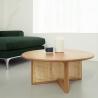Buy cheap Creative Round Rattan Wooden Tea Table 20mm Thick White Oak from wholesalers