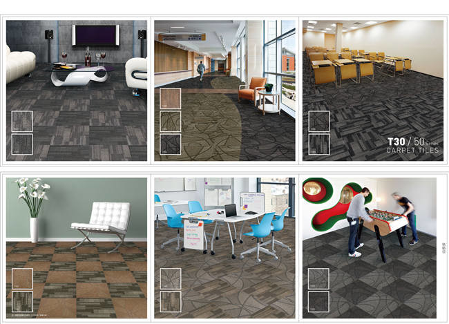 Multi Functional Floor Carpet Design Squares / Residential Modular Carpet