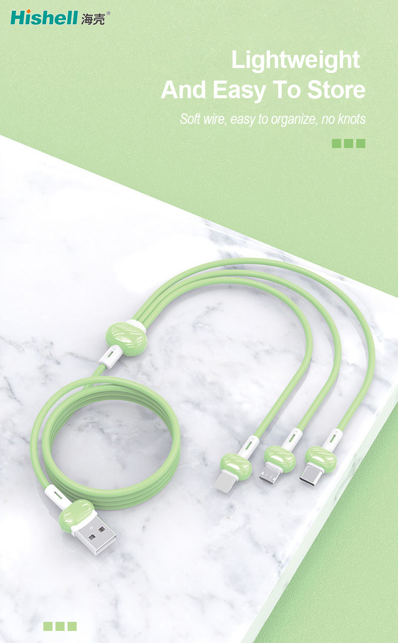 Anti Oxidation Long Mobile Phone Charging Cable Length 120CM Antiwear