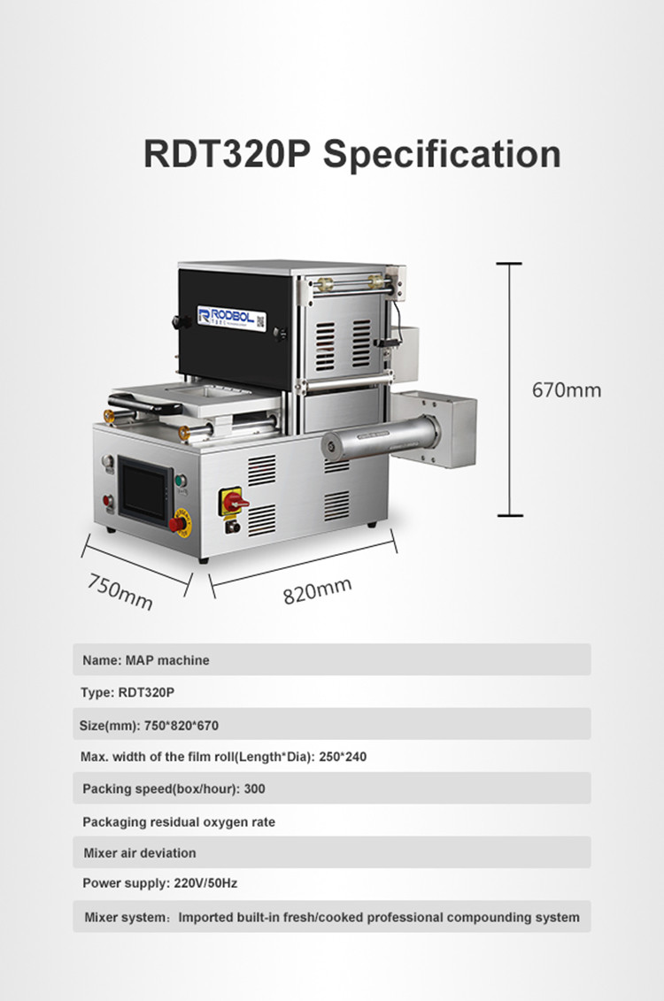Vacuum Seal Packaging Machine 304 Stainless Steel Modified Atmosphere Packaging
