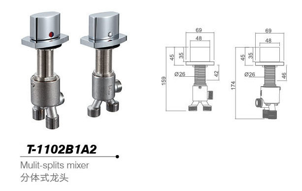 Bathtub mixer,Faucet,cold/hot water basin tap T-1102B1A2