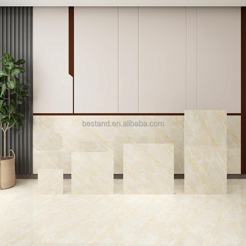 PVC Grey White Marble Floor Stickers 15*92cm Marble Vinyl Tile Stickers