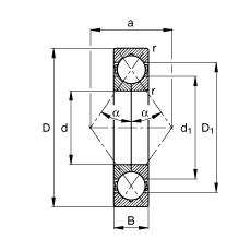 QJ214-MPA FAG QJ Series Four Point Contact Bearing