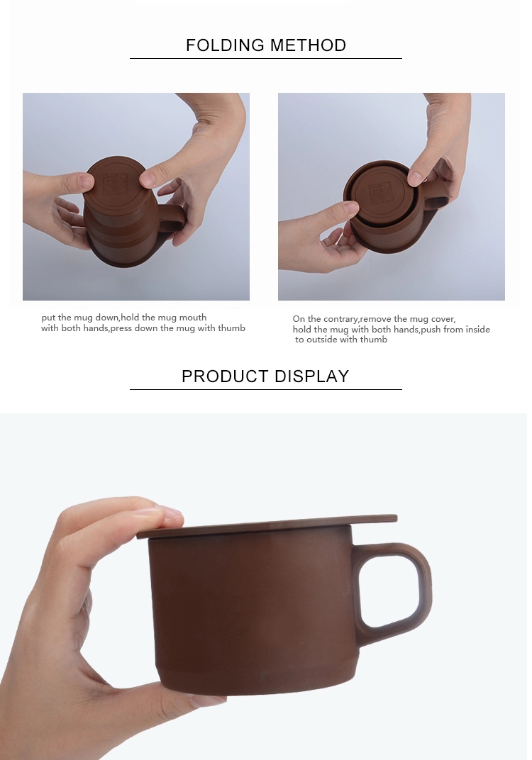 Private Logo 350ML Collapsible Silicone Coffee Cup