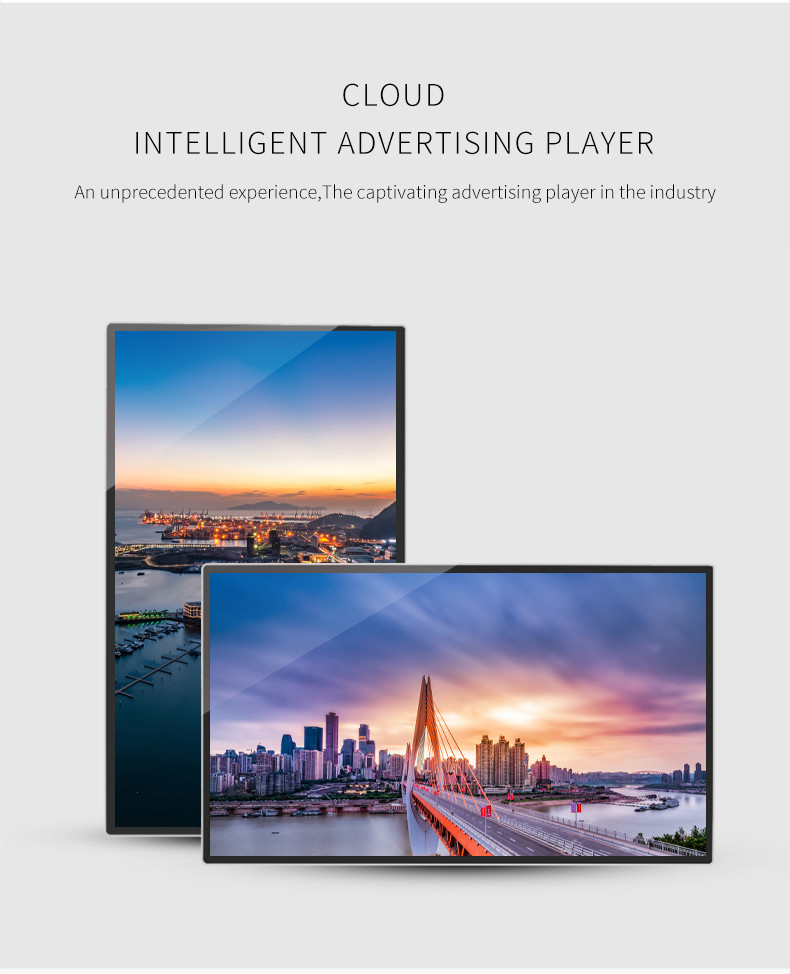 Timing Switch Non Touch 27 Inch Lcd Wall Mounted Advertising Display