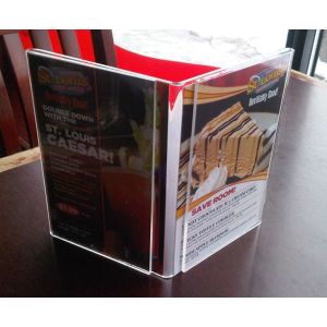 Buy cheap Customized Tabletop 2 sides acrylic menu display holder product
