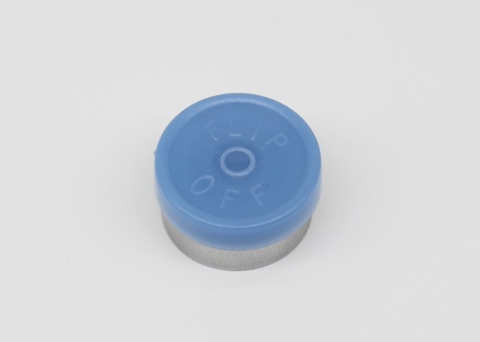 13mm Light Blue Smooth Flange Injection Pharmaceutical Flip Off Cap