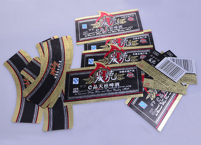 Printing custom adhesive special paper beer bottle packaging label suit