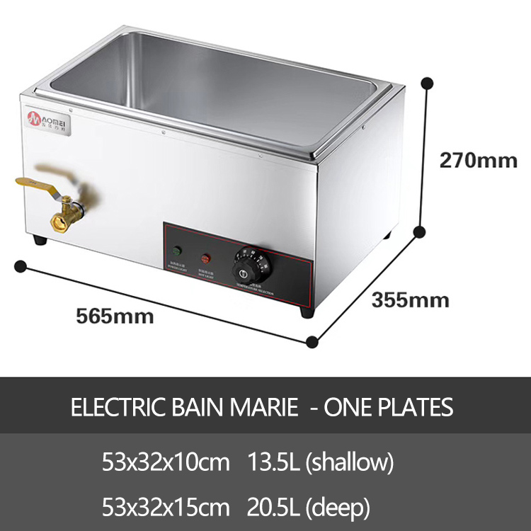 Restaurant Equipment Kitchen Soup Warmer with Stainless Steel Material 68.5x56x27cm