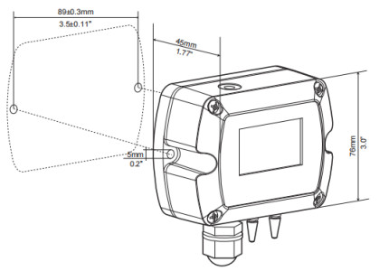 2 Wire 4-20mA ABB Differential Pressure Transmitter Sensor For Pharmaceutical Clean Rooms