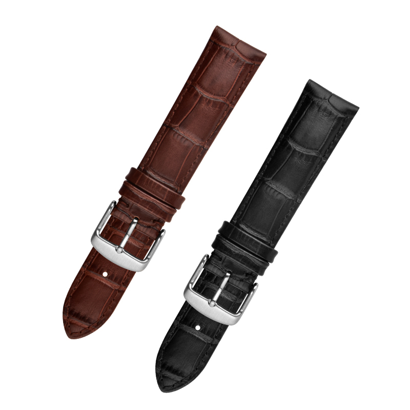 Vintage Quick Release Alligator Pattern Grain Leather Watch Strap 16 - 24mm