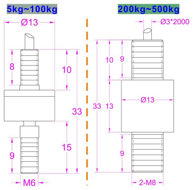 miniature tension load cell