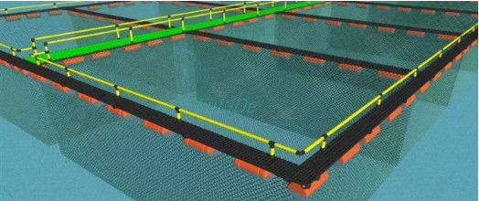 Floating PE100 Fishing Net Cage BSI For Tilapia