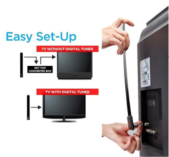 Home VHF UHF 75 Ohm Tv Antenna 2-23dBi Indoor Dvb T Antenna