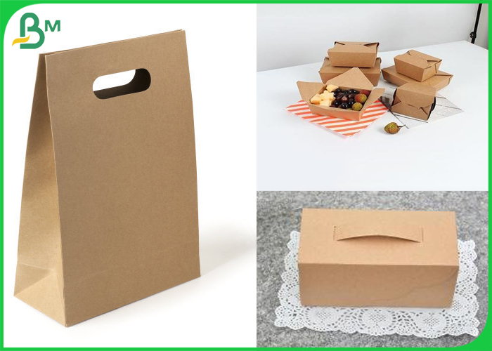 Wood Pulp 300g 350g Natual Brown Kraft Food Wrapping Paper In Roll Package