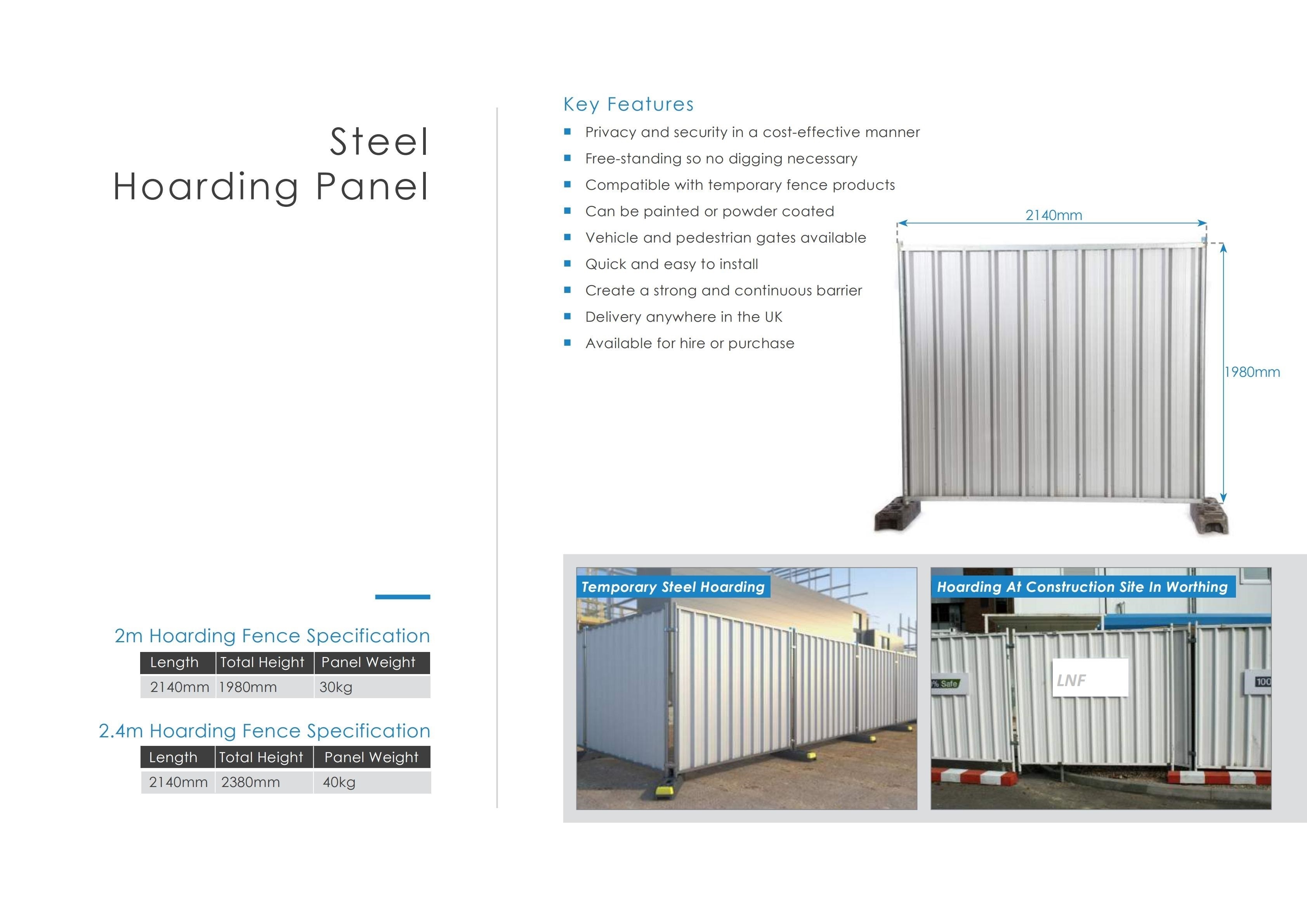 Temporary Hoarding Fence 2.0meter x 2200mm