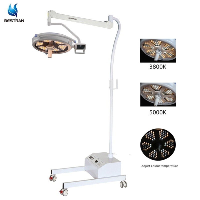 Emergency Backup Battery Mobile Surgical Light Operating Lamp With Touch Screen Control