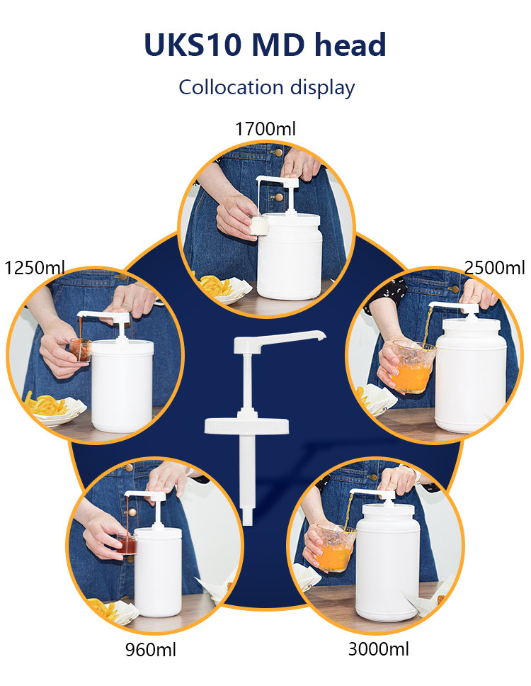 5ml 8ml 10ml MD Head Syrup Pump Dispenser For Wide Neck Round Container