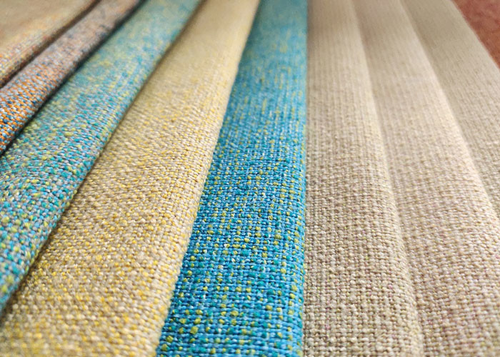 Woven Linen Velvet Upholstery Fabric 345gsm Flame Retardant
