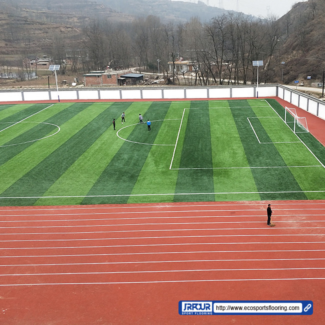 Anti Yellowing Synthetic Outdoor Flooring Runway Durable For School